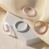 image:imageEgnaro Womens Silicone Wedding Ring 25mm Wide 18mm Thick Rubber Band SetSETFWhite Silver White Pink Rose Gold
