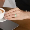image:imageEgnaro Womens Silicone Wedding Ring 25mm Wide 18mm Thick Rubber Band SetSETMLight Green