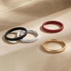 image:imageEgnaro Womens Silicone Wedding Ring 25mm Wide 18mm Thick Rubber Band SetSETNBlack Marble Maroon Rose Gold