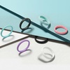 image:imageEgnaro Womens Silicone Wedding Ring 25mm Wide 18mm Thick Rubber Band SetSETTLight Green  Black Green Flashing  Green Flashing  Pink Flashing  Purple  White  Pure Black