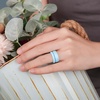 image:imageEgnaro Womens Stackable Silicone Rings 2555mm Wide 182mm Thick BandsA32Blue  Light Green  Light Blue  White