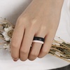 image:imageEgnaro Womens Stackable Silicone Rings 2555mm Wide 182mm Thick BandsA33Black Black Glamour  Pink Sand  Ivory