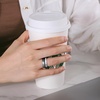 image:imageEgnaro Womens Stackable Silicone Rings 2555mm Wide 182mm Thick BandsA34Black  Metallic Silver  Marble  Dark silver