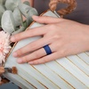 image:imageEgnaro Womens Stackable Silicone Rings 2555mm Wide 182mm Thick BandsA37Black  Olive Green  Dark Blue  Red