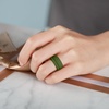 image:imageEgnaro Womens Stackable Silicone Rings 2555mm Wide 182mm Thick BandsA37Black  Olive Green  Dark Blue  Red