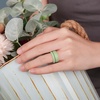 image:imageEgnaro Womens Stackable Silicone Rings 2555mm Wide 182mm Thick BandsA38Mist Green  White  Whitepink  Light Purple