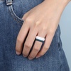 image:imageEgnaro Womens Stackable Silicone Rings 2555mm Wide 182mm Thick BandsSETA3White  Black Maroon  Dark Blue