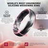 image:imageEgnaro Womens Stackable Silicone Rings 2555mm Wide 182mm Thick BandsSETA5Black Black Glamour  Pink Sand  Ivory