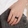 image:imageEgnaro Womens Stackable Silicone Rings 2555mm Wide 182mm Thick BandsSETA5Black Black Glamour  Pink Sand  Ivory