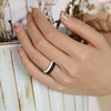 image:imageEgnaro Womens Stackable Silicone Rings 2555mm Wide 182mm Thick BandsSETA7Black  Ivory  Faint Red  Ultra Violet