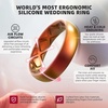 image:imageEgnaro Womens Stackable Silicone Rings 2555mm Wide 182mm Thick BandsSETA8Bright Bronze  Metallic Silver  Light Rose Gold  Pink Sand