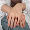image:imageEgnaro Womens Stackable Silicone Rings 2555mm Wide 182mm Thick BandsSETA8Bright Bronze  Metallic Silver  Light Rose Gold  Pink Sand