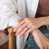 image:imageEgnaro Womens Stackable Silicone Rings 2555mm Wide 182mm Thick BandsSETB2Black  Light Rose Gold  Galaxy  Pearl