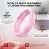 image:imageEgnaro Womens Stackable Silicone Rings 2555mm Wide 182mm Thick BandsSETB4Black  White Silver Glitter  Metallic Silver  Pink Camo