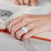image:imageEgnaro Womens Stackable Silicone Rings 2555mm Wide 182mm Thick BandsSETB5Light Pink Sparkle  Light Green Sparkle  White  Black Gray Camo