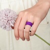 image:imageEgnaro Womens Stackable Silicone Rings 2555mm Wide 182mm Thick BandsSETB8Purple Sparkle  Black Sparkle  Faint Red  Mint Green