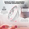 image:imageEgnaro Womens Stackable Silicone Rings 2555mm Wide 182mm Thick BandsSETD2Black  Marble  Light Rose Gold  Metallic Pink  Pink Camo  Bronze  Bright Pearl  Galaxy