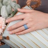 image:imageEgnaro Womens Stackable Silicone Rings 2555mm Wide 182mm Thick BandsSETE4Cream Beige  Cloudy Blue  Arctic Ice  Blue