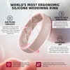 image:imageEgnaro Womens Stackable Silicone Rings 2555mm Wide 182mm Thick BandsSETE5Light Pink  Light Purple  Orchid Haze  White
