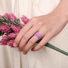 image:imageEgnaro Womens Stackable Silicone Rings 2555mm Wide 182mm Thick BandsSETE5Light Pink  Light Purple  Orchid Haze  White