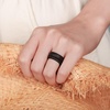 image:imageEgnaro Womens Stackable Silicone Rings 2555mm Wide 182mm Thick BandsSETE6Black  Ivory  Faint Red  Mint Green
