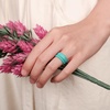 image:imageEgnaro Womens Stackable Silicone Rings 2555mm Wide 182mm Thick BandsSETE6Black  Ivory  Faint Red  Mint Green
