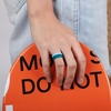 image:imageEgnaro Womens Stackable Silicone Rings 2555mm Wide 182mm Thick BandsSETF3Black  Emerald Green  light purpleblue  Sky Blue  White