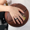 image:imageEgnaro Womens Stackable Silicone Rings 2555mm Wide 182mm Thick BandsSETH1Black  White