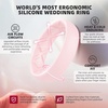 image:imageEgnaro Womens Stackable Silicone Rings 2555mm Wide 182mm Thick BandsSETH2White  Nude