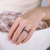 image:imageEgnaro Womens Thin Stackable Silicone Wedding Rings 38 Multipack BandsA1Bright Pearl  Black Gray  Faint Red