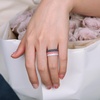 image:imageEgnaro Womens Thin Stackable Silicone Wedding Rings 38 Multipack BandsA1Bright Pearl  Black Gray  Faint Red