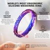 image:imageEgnaro Womens Thin Stackable Silicone Wedding Rings 38 Multipack BandsA2Galaxy  Galaxy  Galaxy