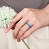 image:imageEgnaro Womens Thin Stackable Silicone Wedding Rings 38 Multipack BandsA3Blue  Light Green  Light Blue