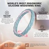 image:imageEgnaro Womens Thin Stackable Silicone Wedding Rings 38 Multipack BandsA3Blue  Light Green  Light Blue