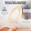 image:imageEgnaro Womens Thin Stackable Silicone Wedding Rings 38 Multipack BandsB3Sunlight  Arctic Ice  Mist Green