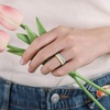 image:imageEgnaro Womens Thin Stackable Silicone Wedding Rings 38 Multipack BandsB3Sunlight  Arctic Ice  Mist Green