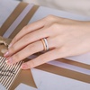 image:imageEgnaro Womens Thin Stackable Silicone Wedding Rings 38 Multipack BandsB4Marble  Rose Gold  Metallic Silver