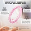image:imageEgnaro Womens Thin Stackable Silicone Wedding Rings 38 Multipack BandsC1Pink Camo  Lilac Purple  Sky Blue  Metallic Pearl White