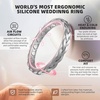 image:imageEgnaro Womens Thin Stackable Silicone Wedding Rings 38 Multipack BandsC2Black  White  Metallic Silver  White Silver Glitter