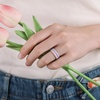 image:imageEgnaro Womens Thin Stackable Silicone Wedding Rings 38 Multipack BandsCBlack  Bright Peach  Green  Cloudy Blue