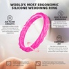 image:imageEgnaro Womens Thin Stackable Silicone Wedding Rings 38 Multipack BandsSETC1Metallic Pearl White  Fairy Pink  Petal Pink  Mint Green  Chill Blue