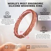 image:imageEgnaro Womens Thin Stackable Silicone Wedding Rings 38 Multipack BandsSETC6Pumpkin  Maroon  Black Purple  Misty Blue  Gray Purple