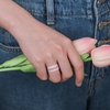 image:imageEgnaro Womens Thin Stackable Silicone Wedding Rings 38 Multipack BandsSETFBright Pearl  Bright Pearl  Faint Red
