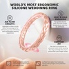 image:imageEgnaro Womens Thin Stackable Silicone Wedding Rings 38 Multipack BandsT3Light Rose Gold  Bronze  Metallic Silver