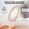 image:imageEgnaro Womens Thin Stackable Silicone Wedding Rings 38 Multipack BandsT4Black  White  Cream Beige