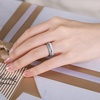 image:imageEgnaro Womens Thin Stackable Silicone Wedding Rings 38 Multipack BandsTMarble  Metallic Silver  Black