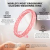 image:imageEgnaro Womens Thin Stackable Silicone Wedding Rings 38 Multipack BandsUWhitepink  Marble  Faint Red