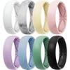 image:imageEgnaro 458 Variety Multipack Ergonomic Breathable Bridal Rings SetsSETA7White Marble Nude Cherry Pink Light Purple Classic Blue Meadow Green Black