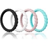 M ( 4 Rings )-Black White Pink Sand Mint Green