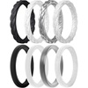 C2-Black  White  Metallic Silver  White Silver Glitter